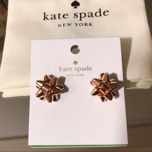 🍃🌸 Kate Spade Bow Rose Gold Earrings 🌸🍃 - Picture 2 of 12